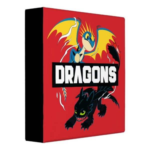 Stormfly & Toothless "Dragons" Graphic 3 Ring Binder
