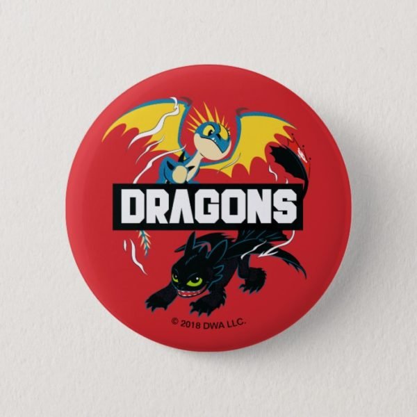 Stormfly & Toothless "Dragons" Graphic Button