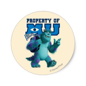 Sulley Property of MU Classic Round Sticker