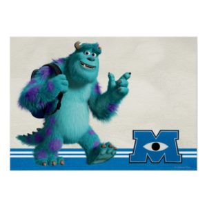 Sulley with Backpack Poster
