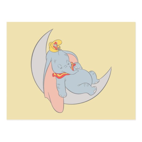 Sweet Dumbo and Timothy Sleeping Postcard