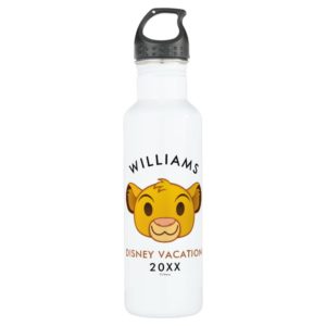 The Lion King | Simba Emoji - Family Vacation Stainless Steel Water Bottle