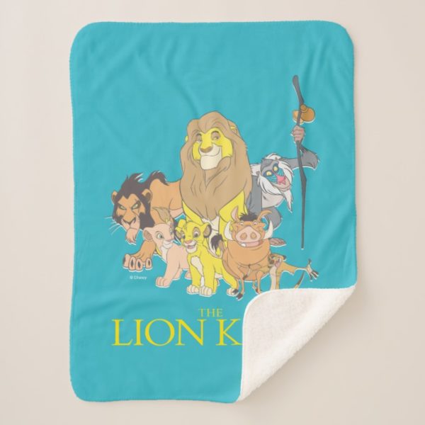 The Lion King | Title & Characters Sherpa Blanket