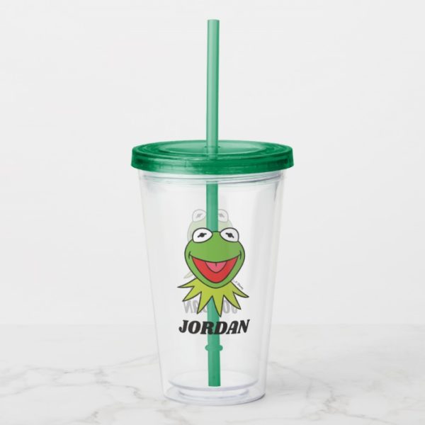 The Muppets Kermit the Frog Head | Add Your Name Acrylic Tumbler
