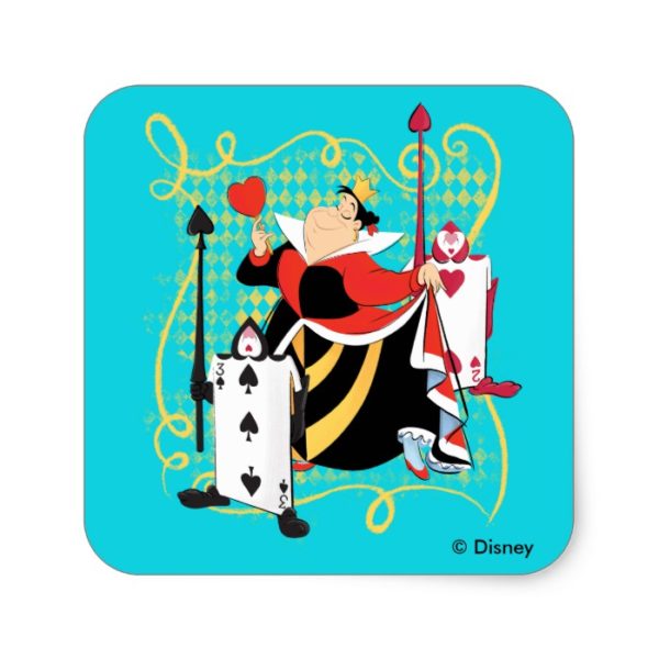 The Queen of Hearts | The Queen's Card Soldiers Square Sticker