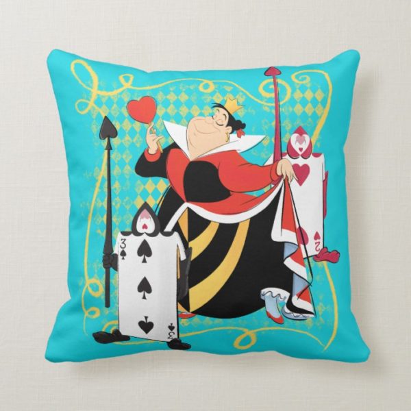 The Queen of Hearts | The Queen's Card Soldiers Throw Pillow