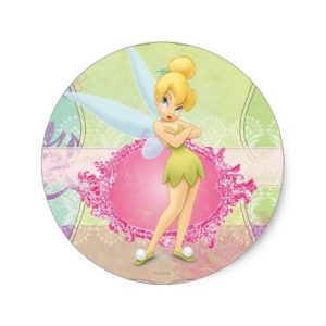 Tinker Bell Frame Classic Round Sticker