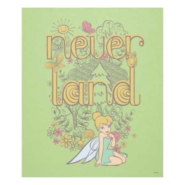 Tinker Bell in Neverland Forest Fleece Blanket