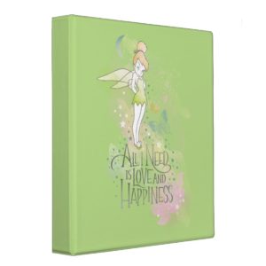 Tinker Bell Love And Happiness 3 Ring Binder