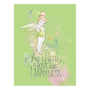 Tinker Bell Love And Happiness Postcard