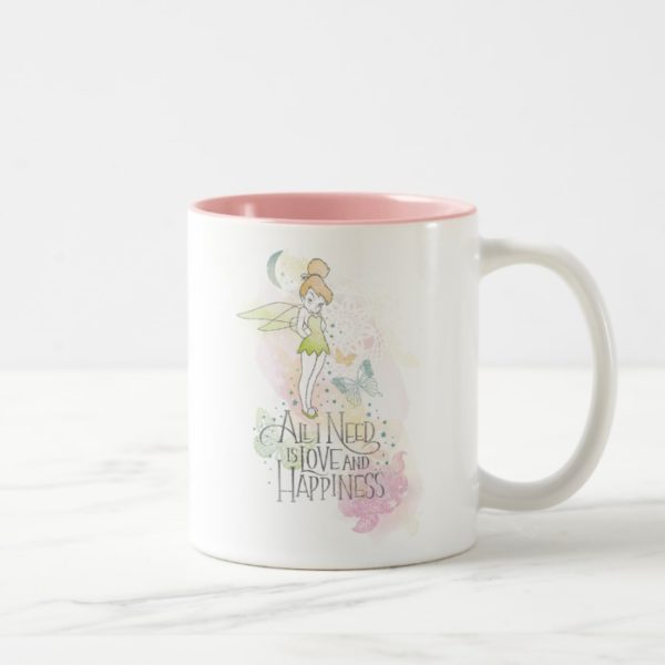 Tinker Bell Love And Happiness Two-Tone Coffee Mug