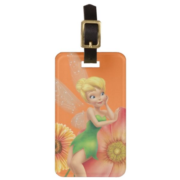 Tinker Bell Resting on Flowers Bag Tag