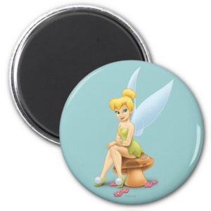 Tinker Bell Sitting on Mushroom Magnet