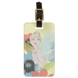 Tinker Bell Sketch With Cosmos Flowers Luggage Tag