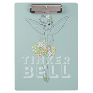 Tinker Bell Sketch With Jewel Flowers Clipboard