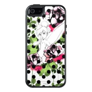 Tinker Bell Sketch With Roses and Polka Dots OtterBox iPhone Case
