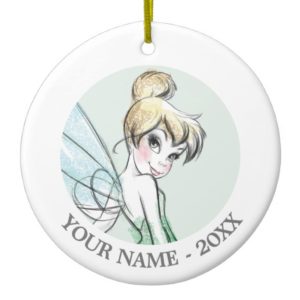 Tinkerbell | Headshot Add Your Name Ceramic Ornament