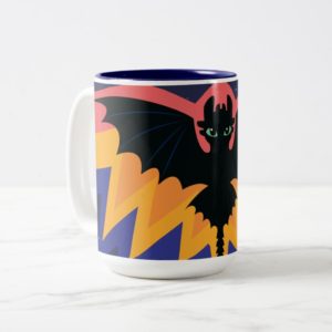 Toothless Colored Flight Graphic Two-Tone Coffee Mug