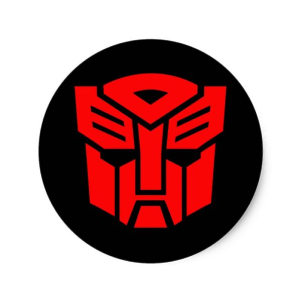 Transformers Autobot Red Mask Classic Round Sticker