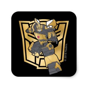 Transformers | Bumblebee Gold Autobot Symbol Square Sticker