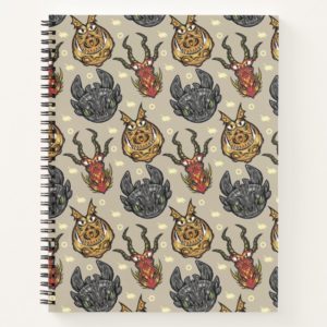 Tribal Dragon Heads Pattern Notebook