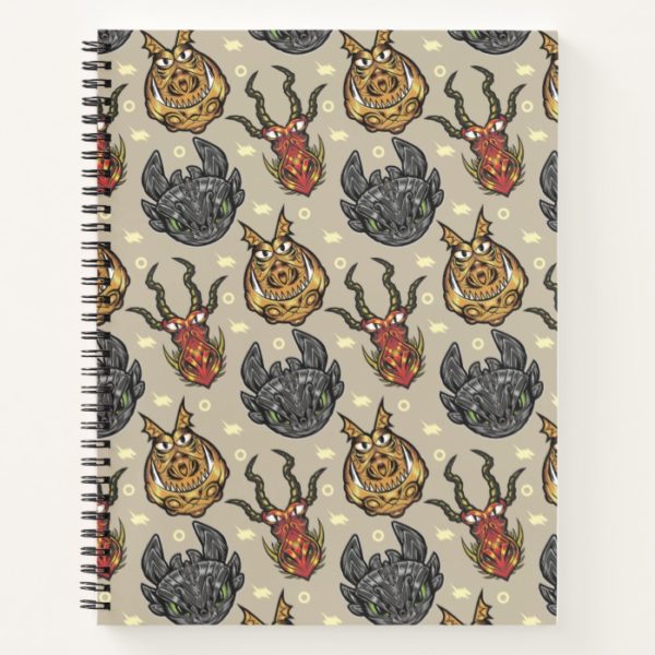 Tribal Dragon Heads Pattern Notebook