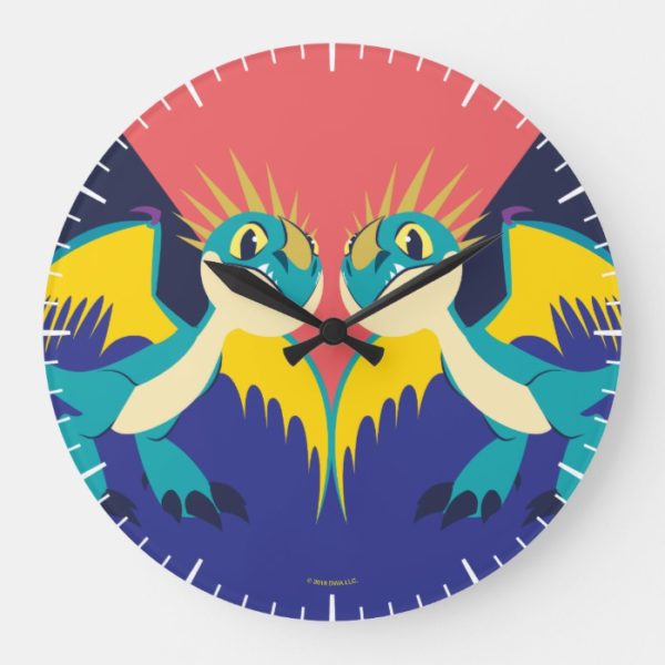 Two Deadly Nader Dragons Large Clock