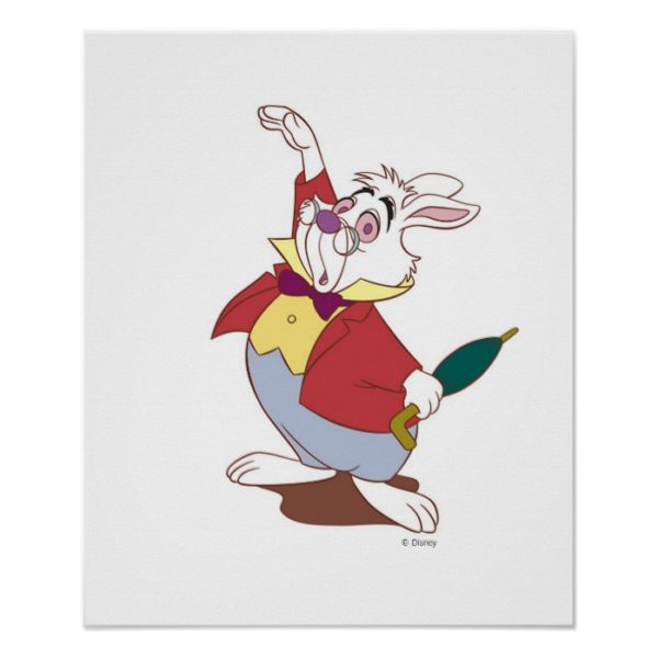 White Rabbit from Alice and Wonderland Disney Poster