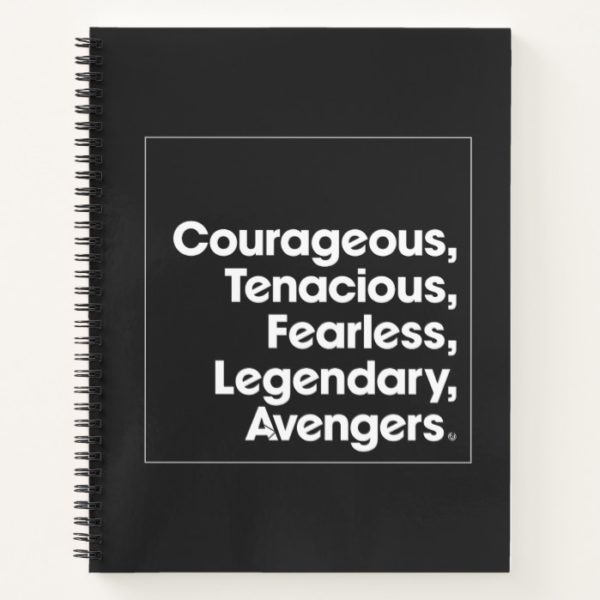 Avengers: Endgame | Avengers Adjective Typography Notebook