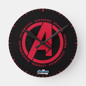 Avengers: Endgame | Avengers Attributes Logo Round Clock