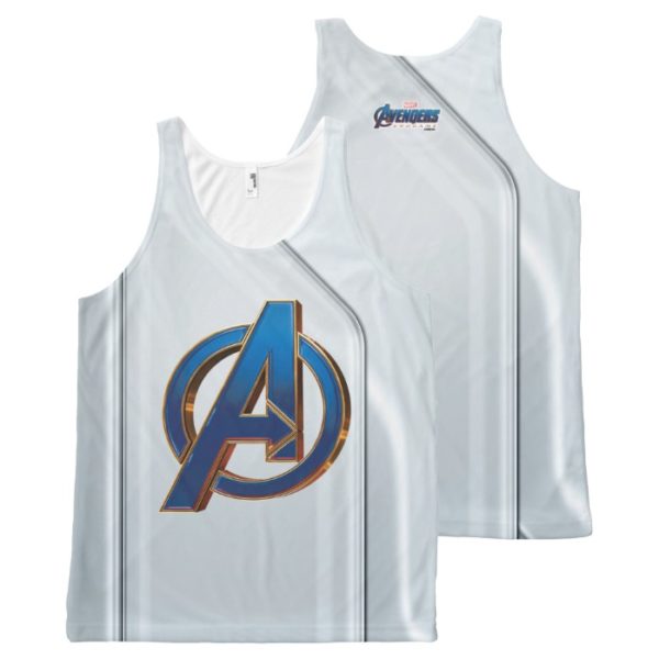 Avengers: Endgame | Avengers Blue & Gold Logo All-Over-Print Tank Top
