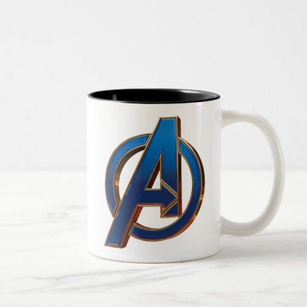 Avengers: Endgame | Avengers Blue & Gold Logo Two-Tone Coffee Mug
