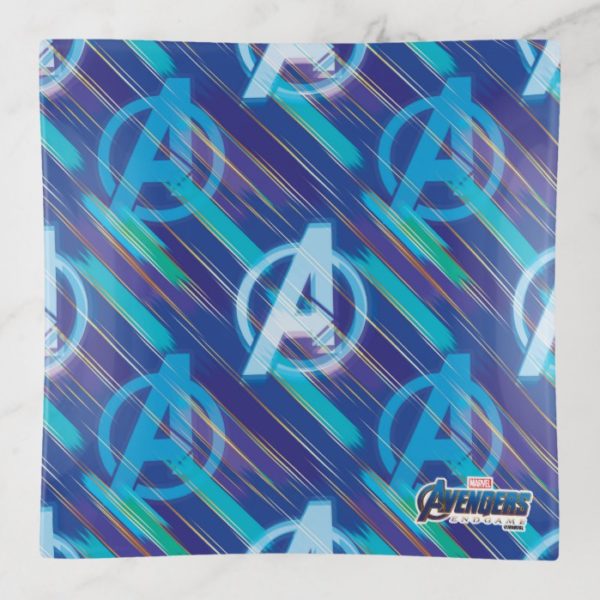 Avengers: Endgame | Avengers Blue Logo Pattern Trinket Trays