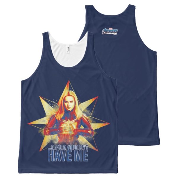 Avengers: Endgame | "Before, You Didn't Have Me" All-Over-Print Tank Top