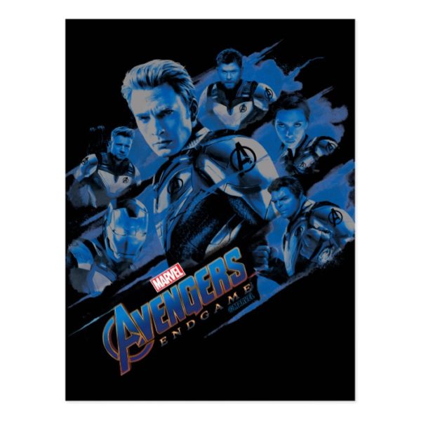 Avengers: Endgame | Blue Avengers Group Graphic Postcard