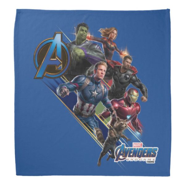 Avengers: Endgame | Group With Blue Logo Bandana