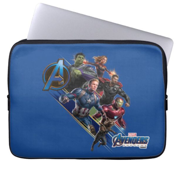 Avengers: Endgame | Group With Blue Logo Computer Sleeve