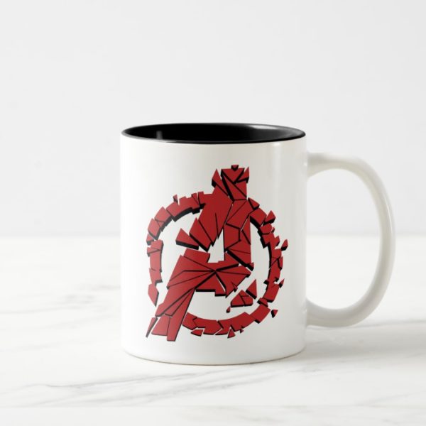 Avengers: Endgame | Shattered Avengers Logo Two-Tone Coffee Mug