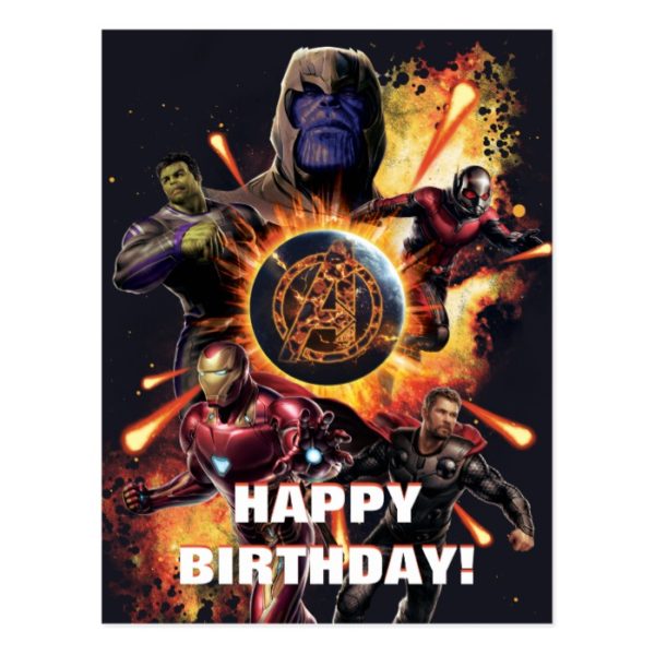 Avengers: Endgame | Thanos & Avengers Fire Graphic Postcard
