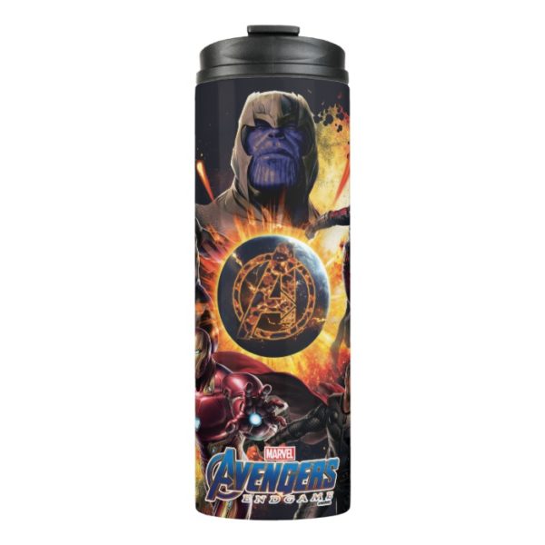 Avengers: Endgame | Thanos & Avengers Fire Graphic Thermal Tumbler