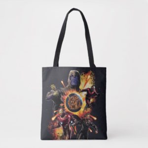 Avengers: Endgame | Thanos & Avengers Fire Graphic Tote Bag