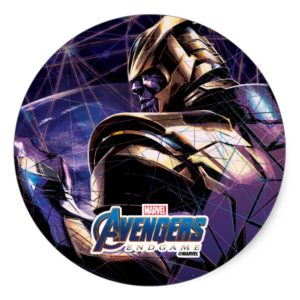 Avengers: Endgame | Thanos Fractured Graphic Classic Round Sticker