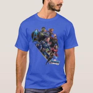 Avengers: Endgame | Group With Blue Logo T-Shirt