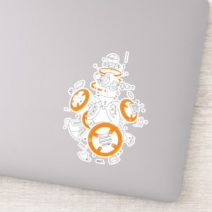BB-8 Exploded View Drawing Sticker