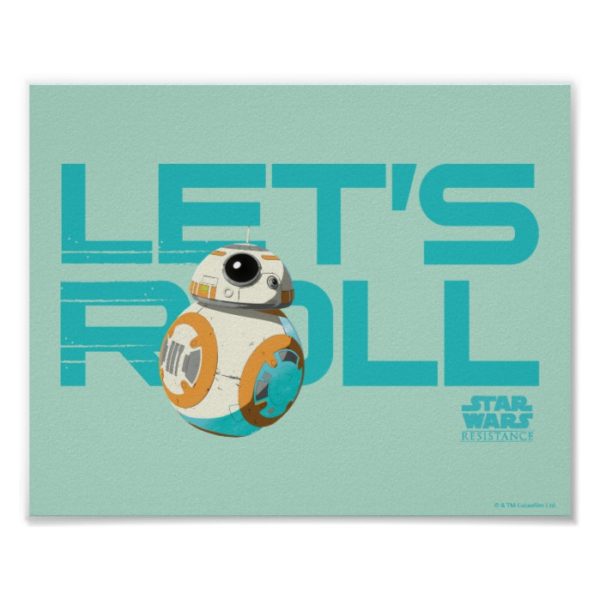 BB-8 | Let's Roll Poster