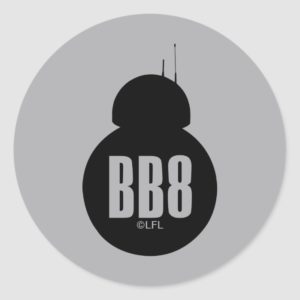 BB-8 Silhouette Classic Round Sticker