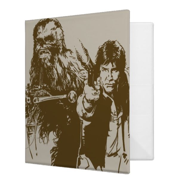 Chewie and Han Silhouette 3 Ring Binder