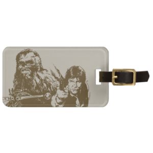 Chewie and Han Silhouette Bag Tag