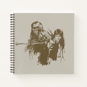 Chewie and Han Silhouette Notebook