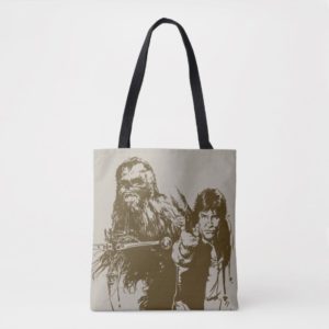 Chewie and Han Silhouette Tote Bag